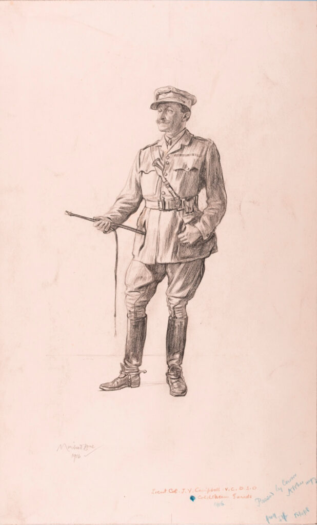 Muirhead Bone - Lieut. Col. J.Y. Campbell V.C.D.S.O.