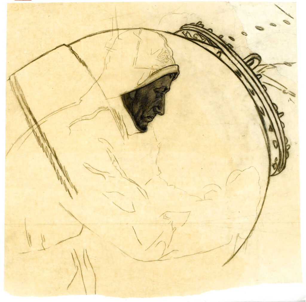 Muirhead Bone - Study for Winter Mine-Laying off Iceland