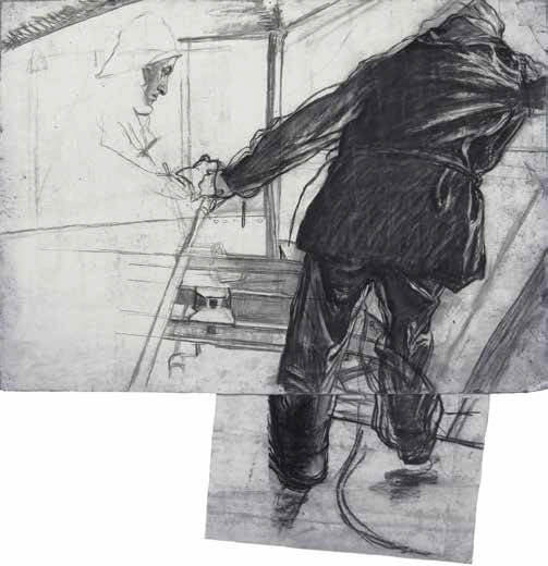 Muirhead Bone - Study for Winter Mine-Laying off Iceland