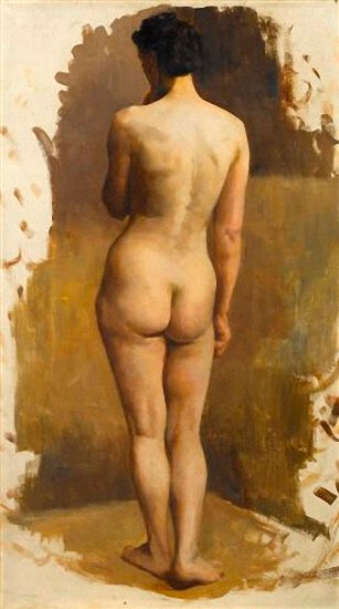 Full Length Female Nude Rear View S Modern British Art Gallery