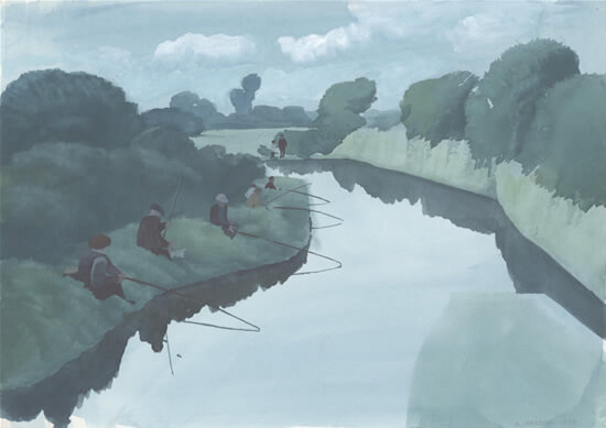 Norman Neasom - Canal at Hanbury