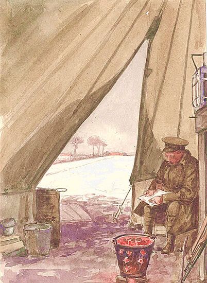 P.J. Hill - Inside tent White Horse Hill Chislehurst