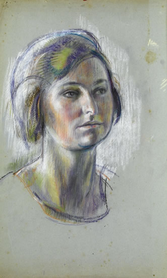 Percy Horton - Portrait of a young woman