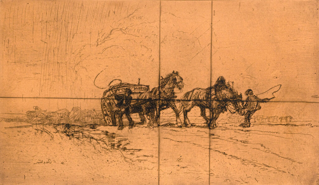 Robert Austin - Horse Pulling Cart Uphill