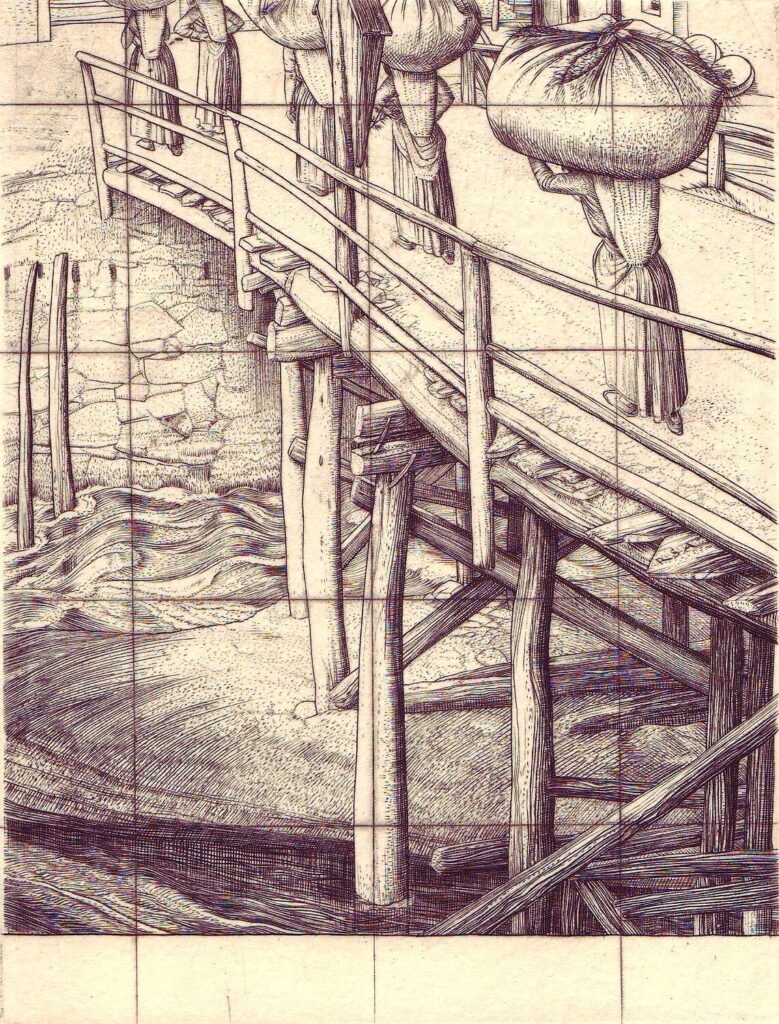 Robert Austin - The Wooden Bridge Sottocastello (1929)