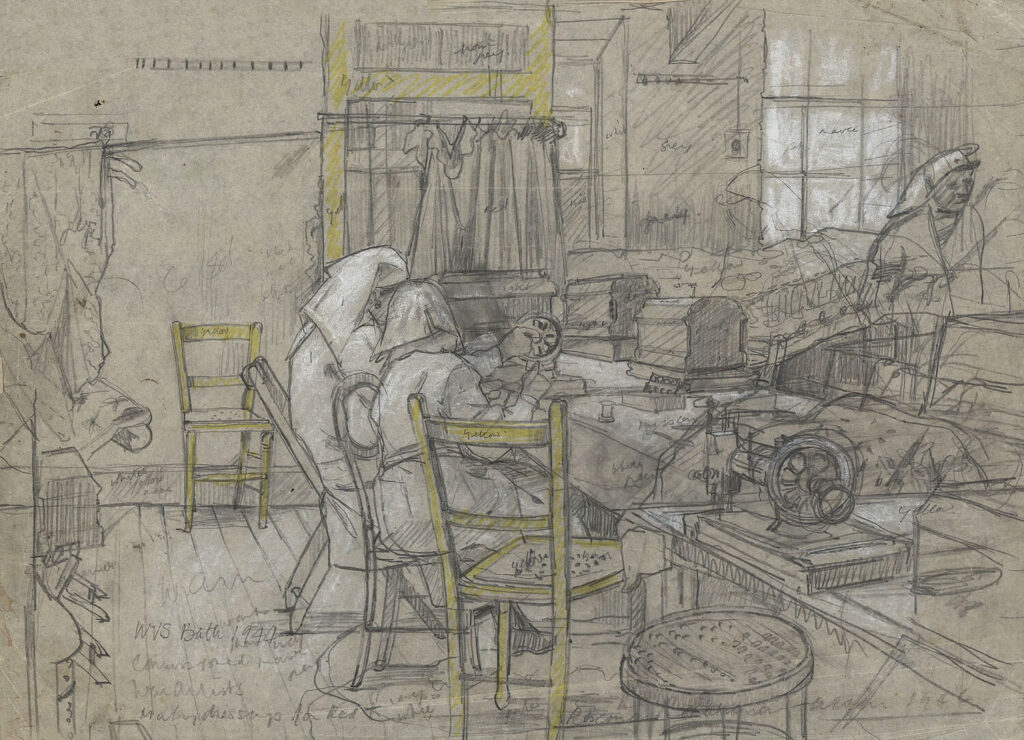 Rosemary Allan - Making dresses for the Red Cross