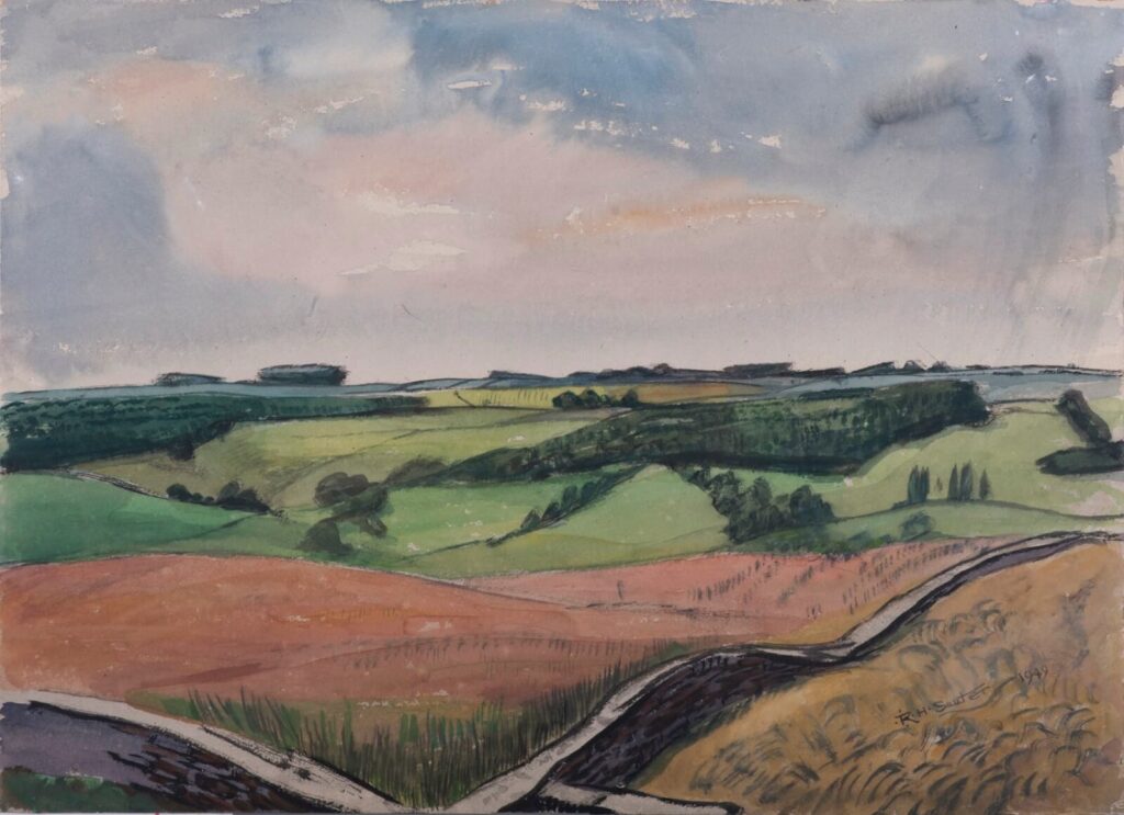 Rudolf Sauter - Landscape with rolling fields