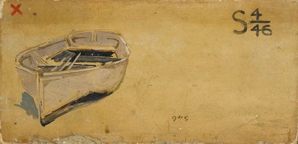 Stanley Charles Rowles - Beached boat