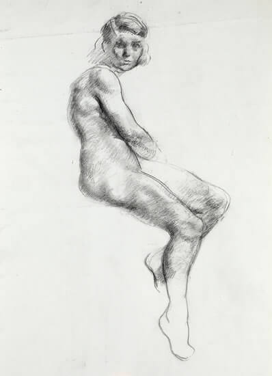 Victor Hume Moody - Seated Nude