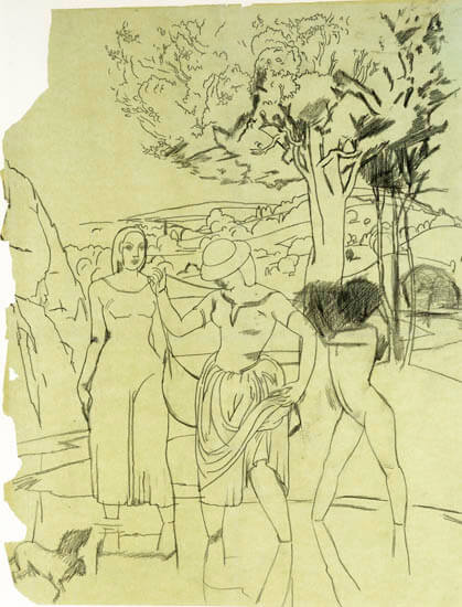 Victor Hume Moody - Study for Crossing the Brook