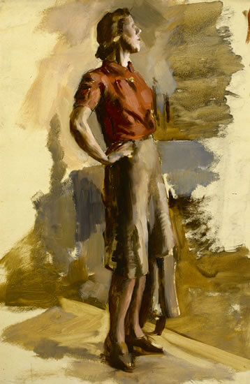 Victor Hume Moody - Woman standing