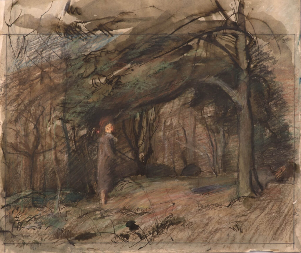 William S Taylor - Audrey in a winter glade