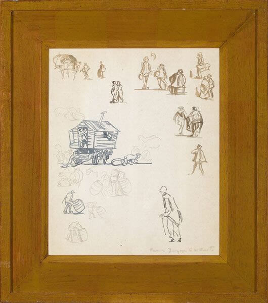 Yoshijiro Urushibara - Sheet of sketches