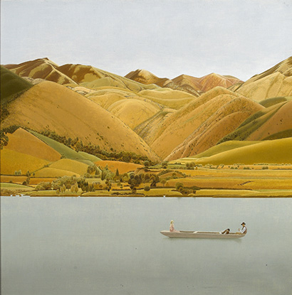 Winifred Knights, Boat With Three People on a Lake