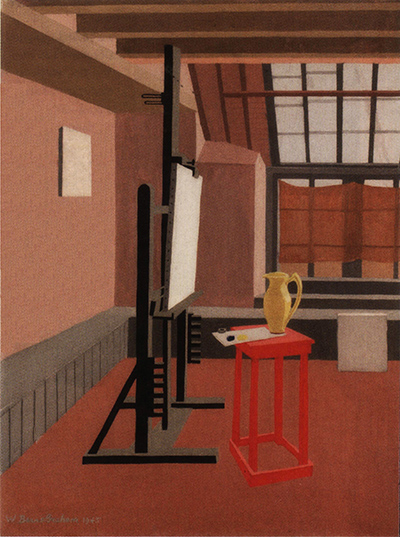 Wilhelmina Barns-Graham (1912-2004), Studio Interior (Red Stool, Studio), 1945