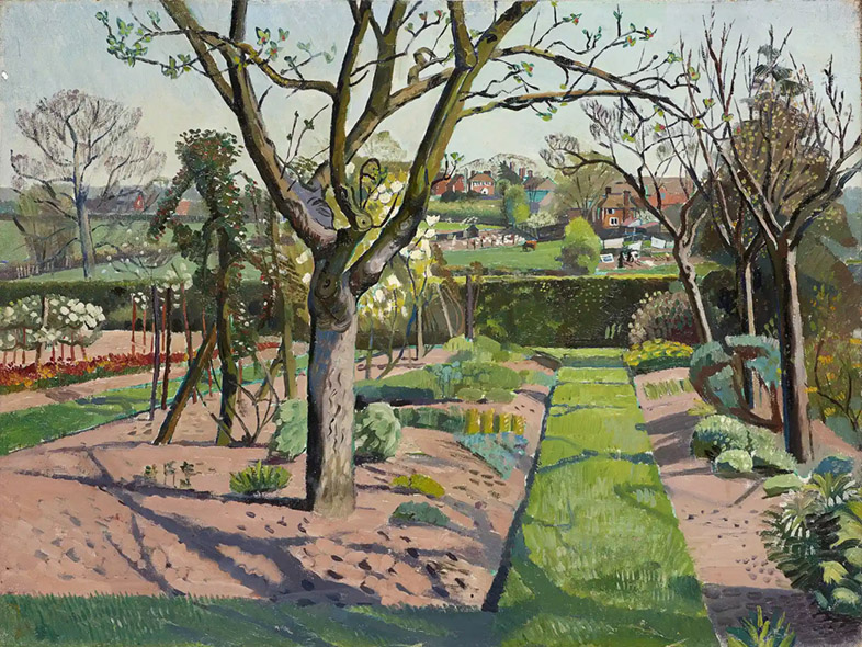 A Sussex Garden by Evelyn Dunbar, from 1939