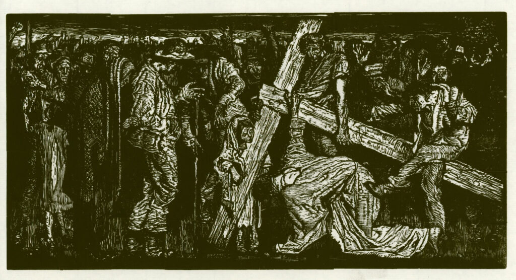 Jesus Falls Below the Cross