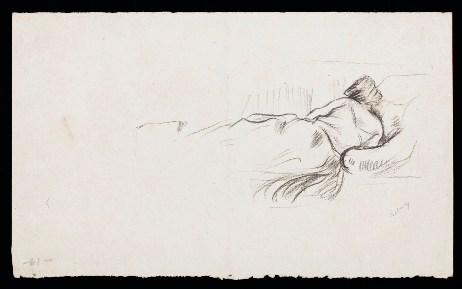 Woman lying on bed - Modern British Art Gallery