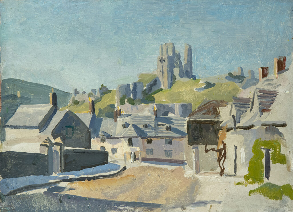 Corfe castle by Stephen Bone