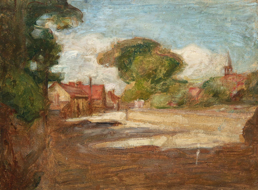 Post office at St Hubert - 1890 by Albert de Belleroche