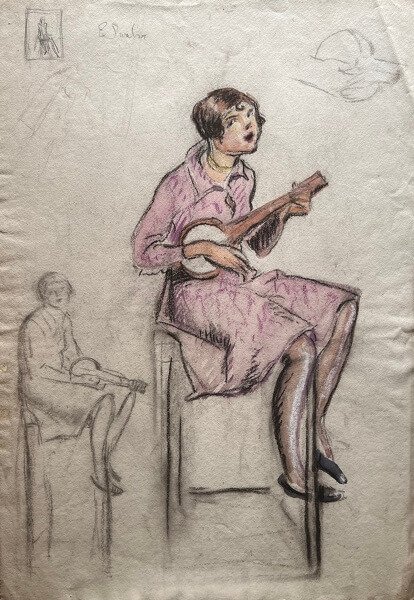 Child Playing the Banjo