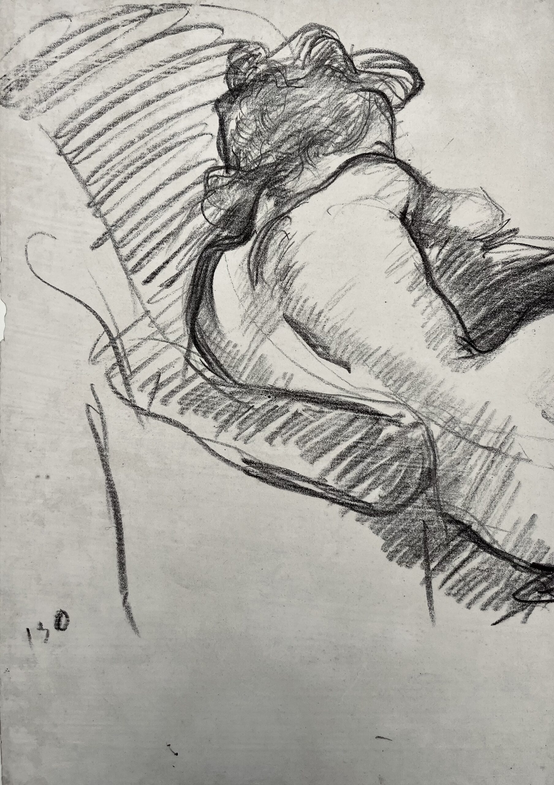 Study Of Nude Sleeping In An Armchair Modern British Art Gallery