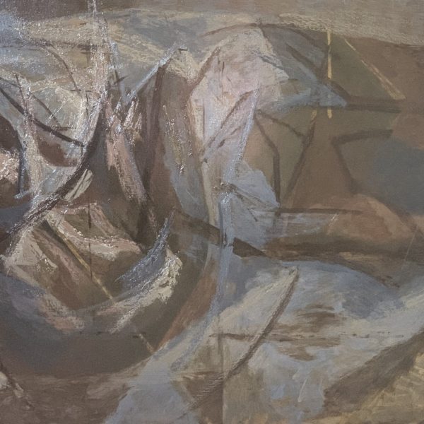 196003 Sketch Brown and Grey Reclining Figure