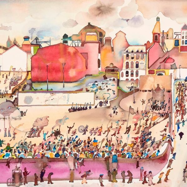 David Evans (1929–1988) - Medieval cityscape