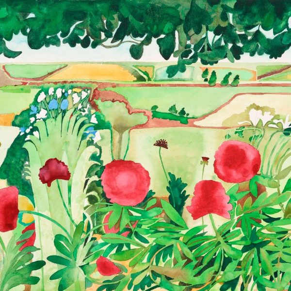 David Evans (1929–1988) - Poppy landscape