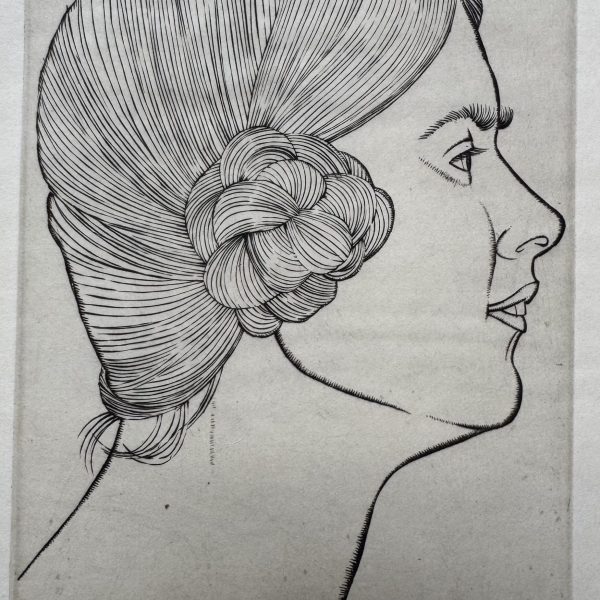 Gill Portrait of Elizabeth Gill in profile