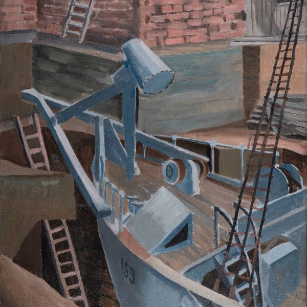 Isobel Atterbury Heath - A Royal Navy Mine Sweeper in Dry Dock