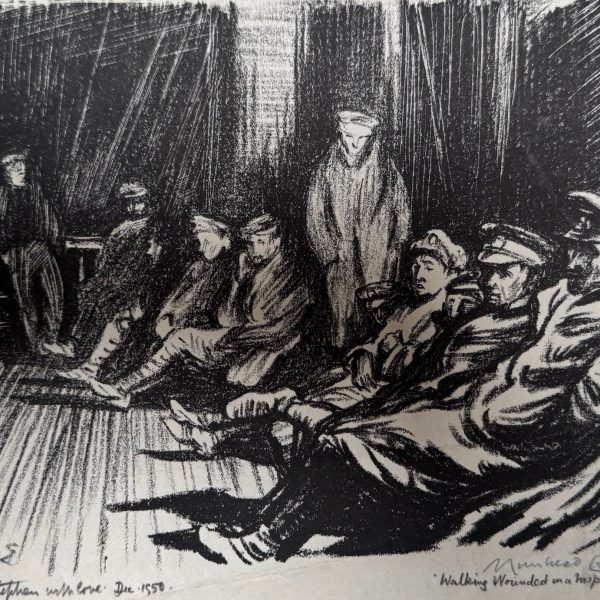 Muirhead Bone walking wounded in a hospital ship