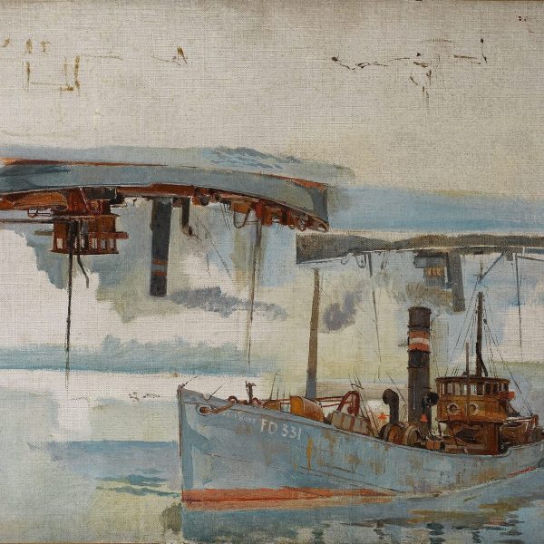 Stanley Charles Rowles - Study of a steam fishing trawler