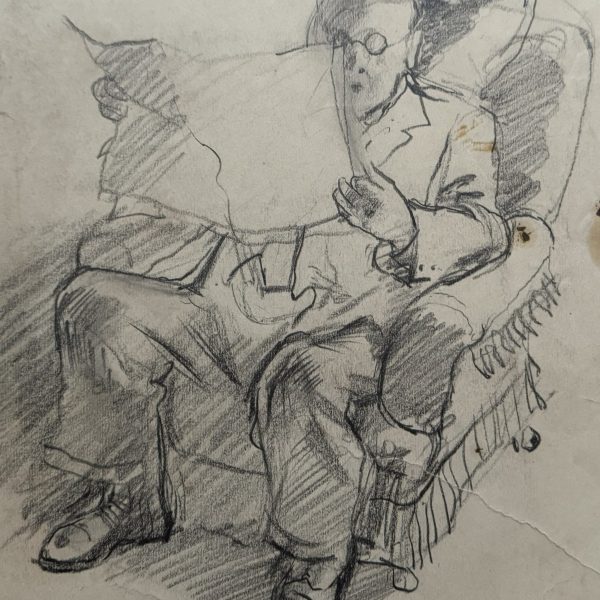 William Dunbar Reading a News Paper